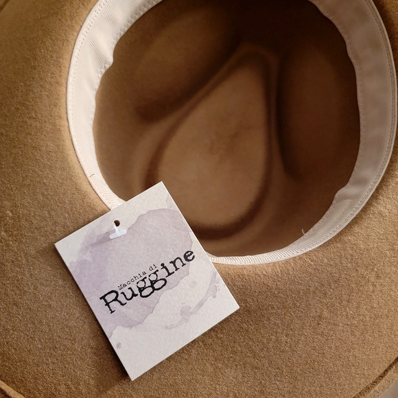 NEW Belted Wide-Brim Wool Panana Hat NWT Pecan Brown - Picture 5 of 6